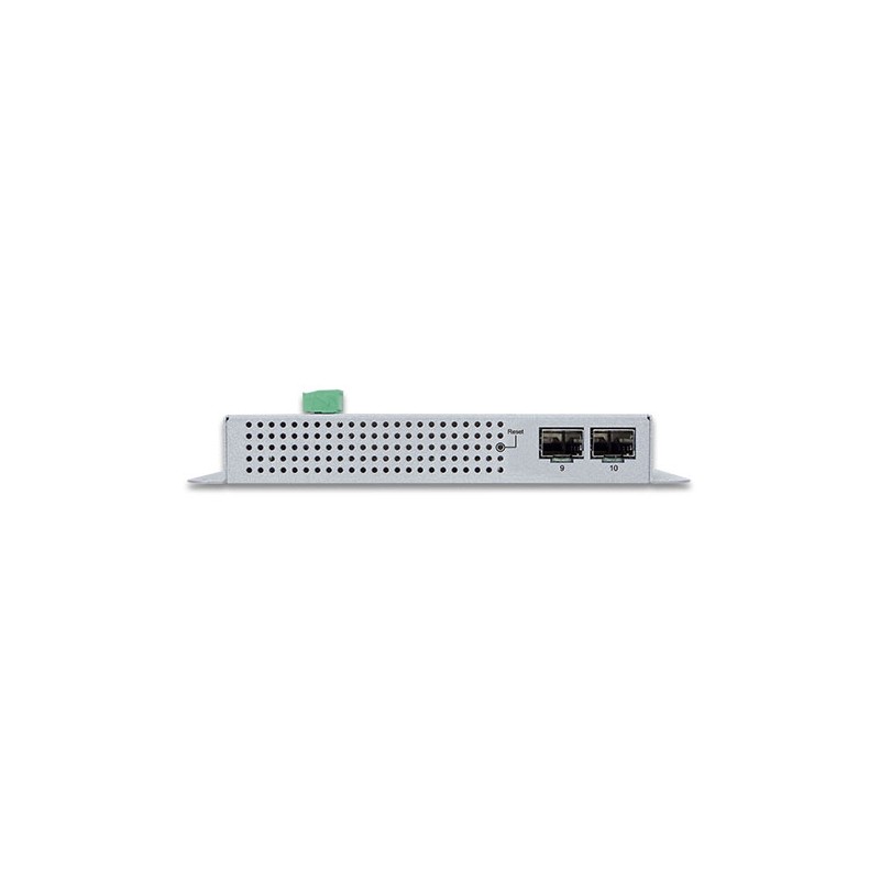 8 ports Managed switch 8 x 10/100/1000Mbit RJ45. Fiber 2 x 100/1000Mbit SFP. PoE+