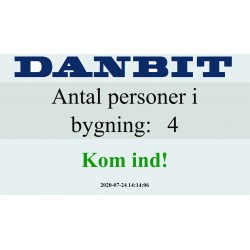 Infrarød persontæller [Kundetæller] til butik - Med batteri og indbygget tæller