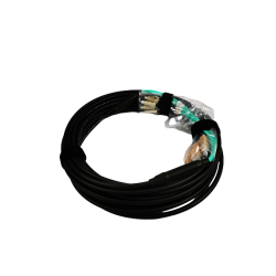 Armeret fiberkabel, Multi mode, LC-SC, 15m, 50/125my, 4 core, sort, duplex, LSZH