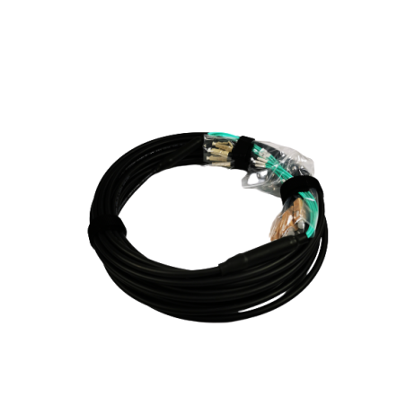 Armeret fiberkabel, Multi mode, LC-SC, 15m, 50/125my, 4 core, sort, duplex, LSZH