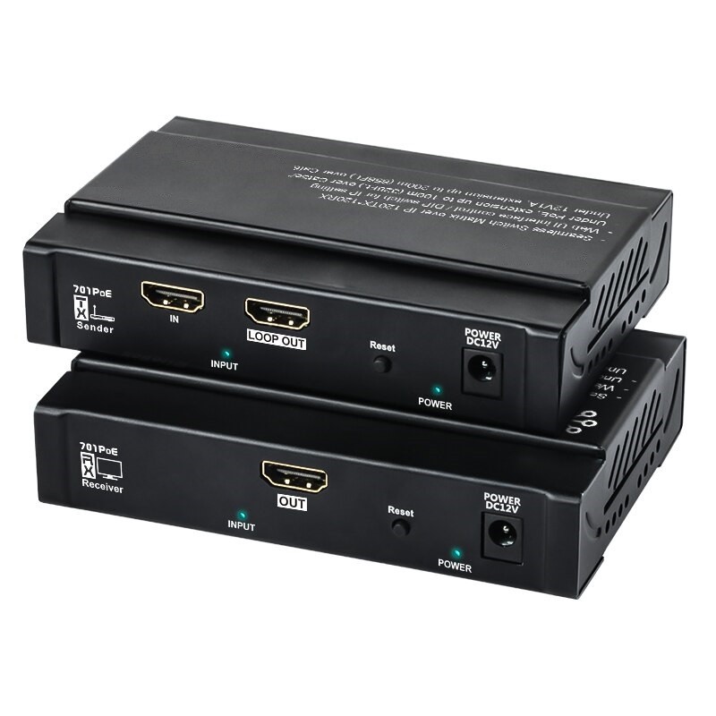 HDMI Extender / Matrix over netværk eller punkt til punkt. Egnet til videovæg.