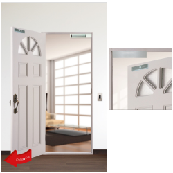 Waterproof mini door magnet, holding power up to 272kg. 12 / 24VDC switching