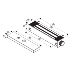 GL600-F Mini magnetlås - høj sikkerhed, vandtæt løsning