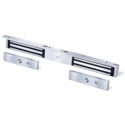 Dobbelt elektronisk dørmagnet til 12/24VDC med automatisk omskiftning. Holdekraft op til 2 x 544 kg