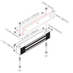 Mounting brackets for DOOR-MAGNET-MI