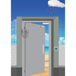 Vandtæt trykknap med slutte og bryde kontakt. Udendørs og er IP66, NEMA4x/13 robust