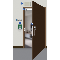 Adgangssystem med Bluetooth til elektronisk dørlås med knap til forespørgsel. 1000 brugere