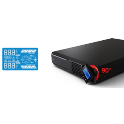 6kVA / 5,4kW Professionel UPS med add-on batteri-bokse. On-line og ægte sinus. Rack / Tower