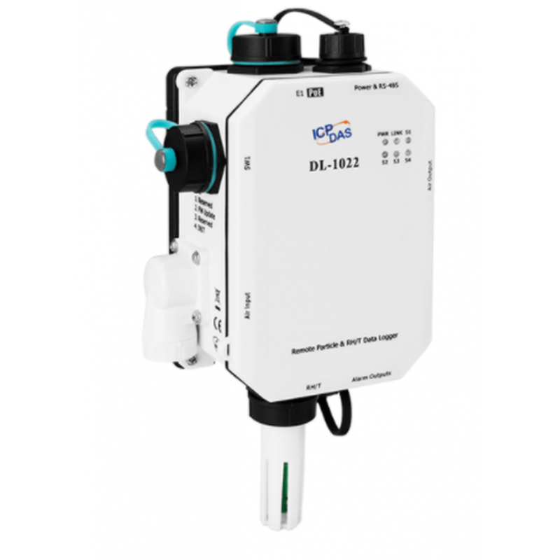 Miljøovervågningsstation til industrielle og udendørs installationer. CO2, partikler, temperatur, luftfugtighed.