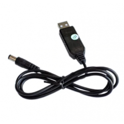 DC-DC konverter USB step-up fra 5V USB til 12V/0.7A, 5.5x2.1mm