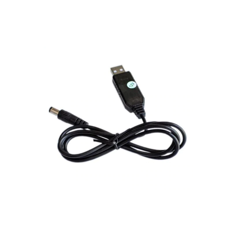 DC-DC konverter USB step-up fra 5V USB til 12V/0.7A, 5.5x2.1mm