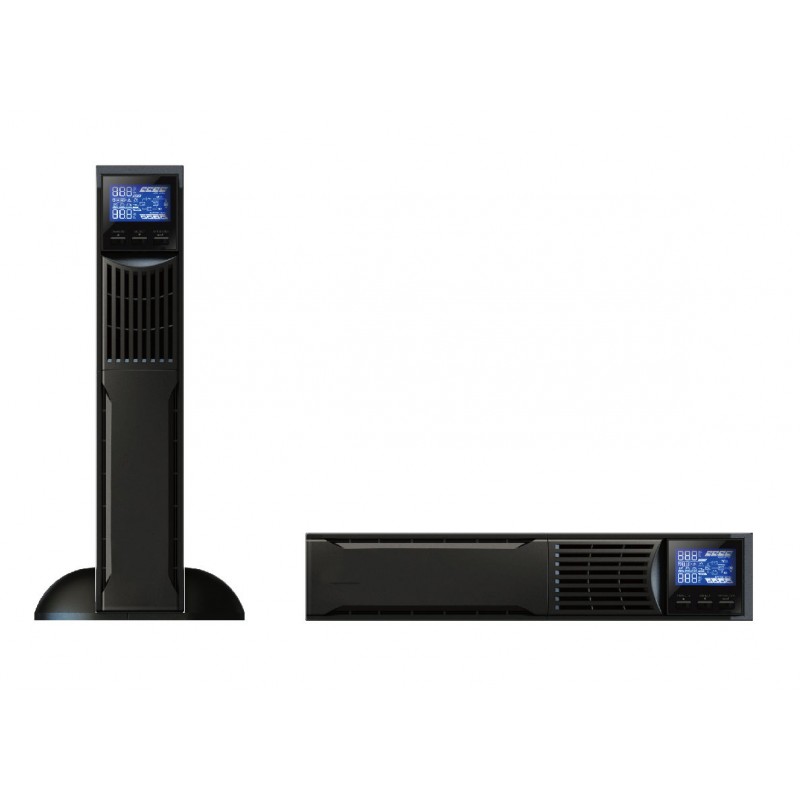 6kVA / 5,4kW Professionel UPS med add-on batteri-bokse. On-line og ægte sinus. Rack / Tower