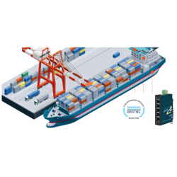 5 ports Gigabit DNV GL marinegodkendt switch - Robust og kompakt