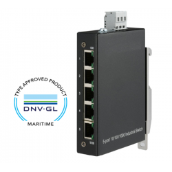5 ports Gigabit DNV GL marinegodkendt switch - Robust og kompakt