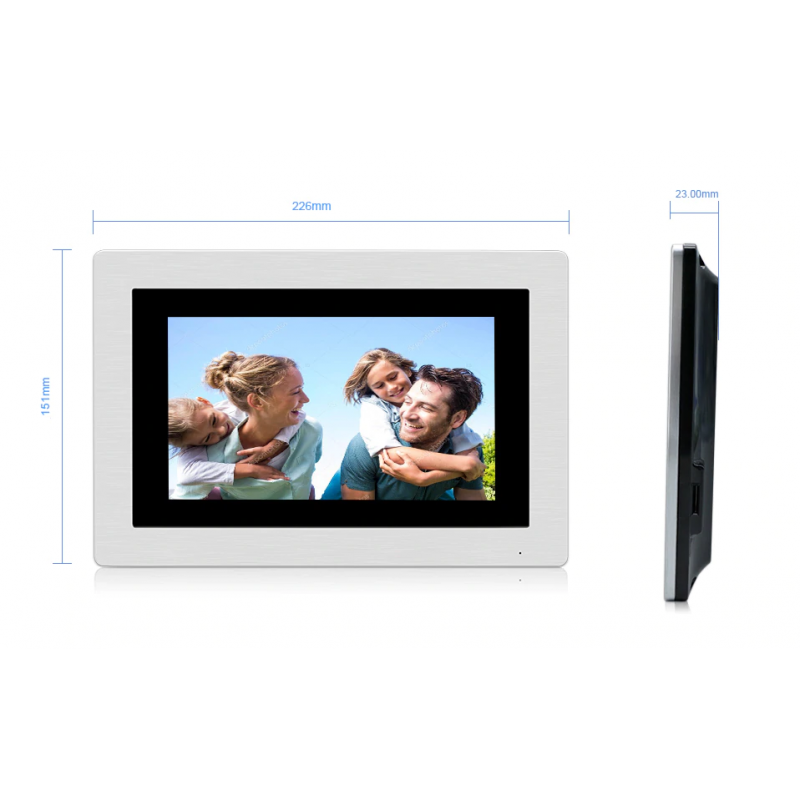 Dørtelefon med kamera og 4 touch monitorer til lejligheder