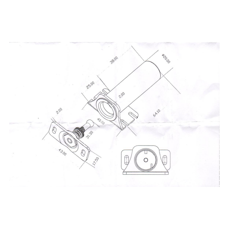 Elektronisk lås til skabe og låger - Holdekraft på 150kg