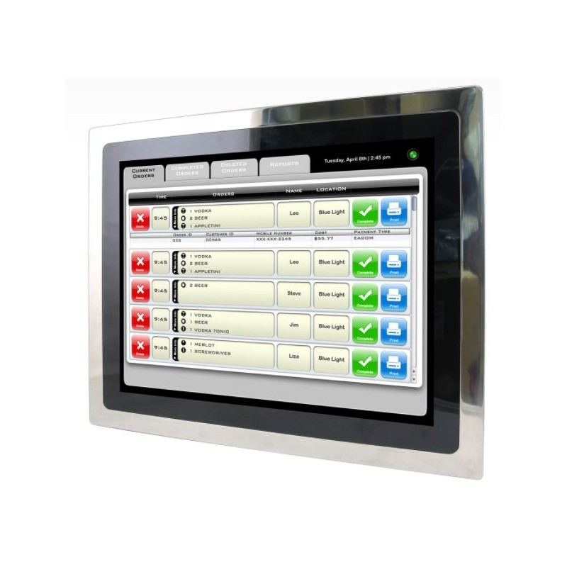 Blæserløs Touch Panel PC - 15 Apollo Lake, IP65/IPX9K Chassis
