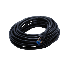 Cat. 6a RJ45, SSTP, PE udendørs kabel, sort, 7.5m