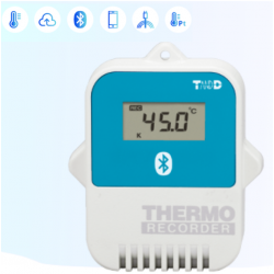 Trådløs Temperatur-datalogger, Bluetooth, -199°C til +1760°C, 16.000 målinger, Pt100/1000