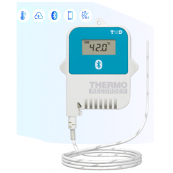 Temperatur datalogger med Bluetooth, professioenl som er IP64 tæt med ekstern føler, T&D TR42