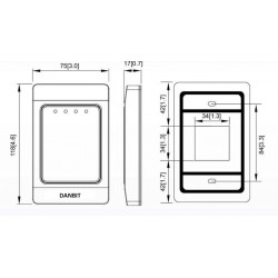RFID reader 125kHz, Waterproof - Dec 8 digits, 32bit, HID - keybord emulation
