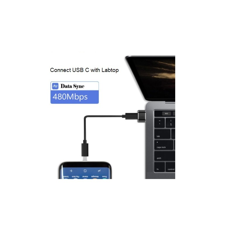 OTG Adapter USB 3.0 type A han til USB C Type C3.1 type C hun