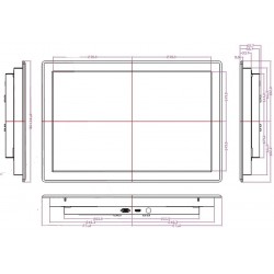 22" industriel panelskærm med touch og dæmpbar baggrundslys