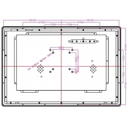 22" Industrial Panel Monitor with Touch and Dimmable backlight