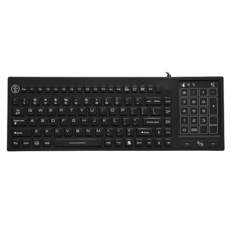 Vandtæt silikone tastatur IP68 - Tåler sprit