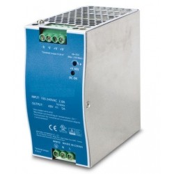 Adjustable 48-55VDC Industrial Power Supply, 240W DIN Mount