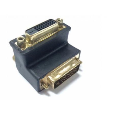 DVI-adapter han-hun DVI-D 90° vinkeladapter