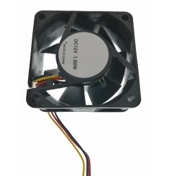 3pin 12VDC FAN Blæser 60x60 mm med temperatur sensor termoregulering støjsvag