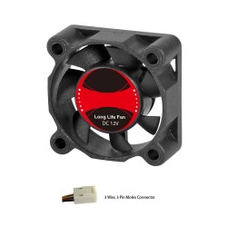 Kompakt 12VDC blæser med hastighedskontrol - 30x30x10mm, 8000 RPM