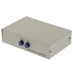 A B Manual Serial Switch, all 9, mechanically with push buttons. 2 x db9 male, 1 x db9 female