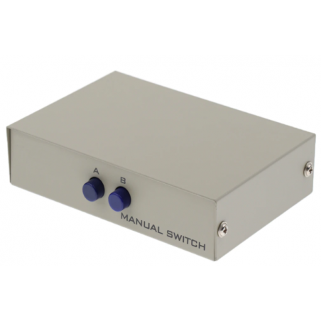 A B Manual Serial Switch, all 9, mechanically with push buttons. 2 x db9 male, 1 x db9 female