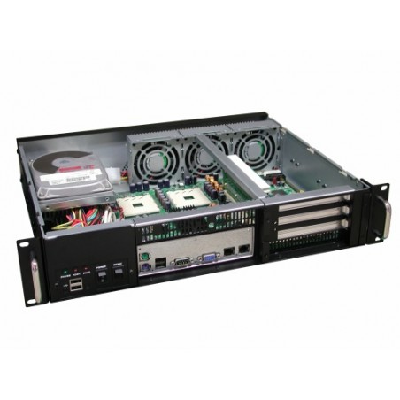 2 Unit ATX chassis with io on the front