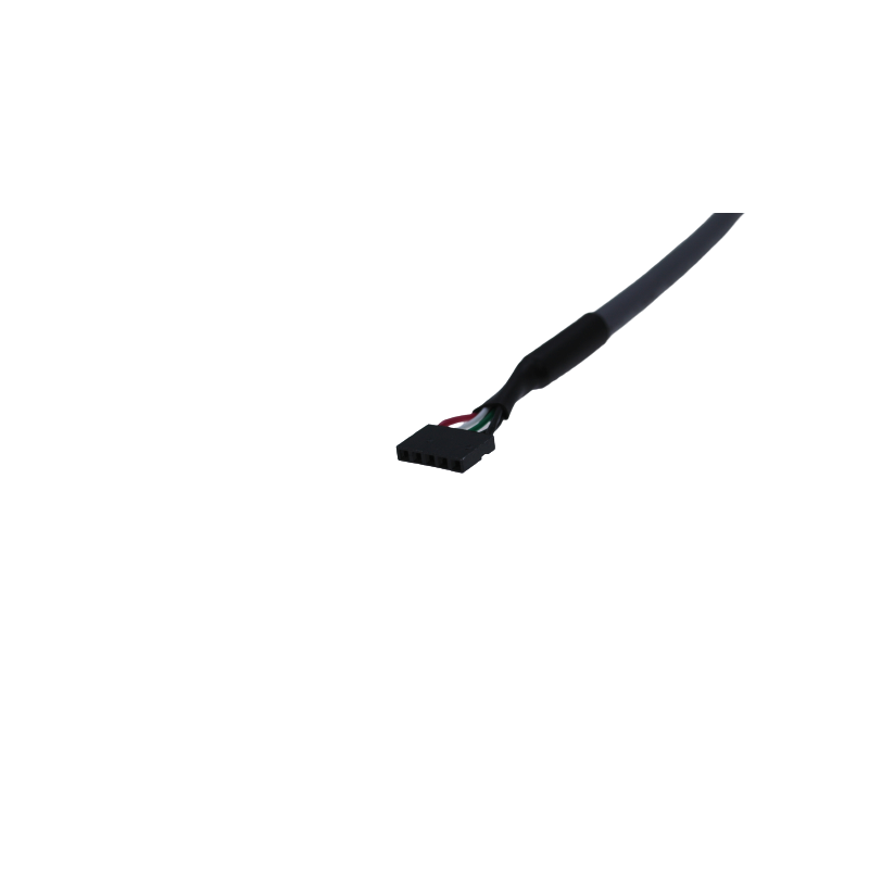 Kabel USB B Hun med panelmontagestik og fladstik til printkort, grå, 0,3M