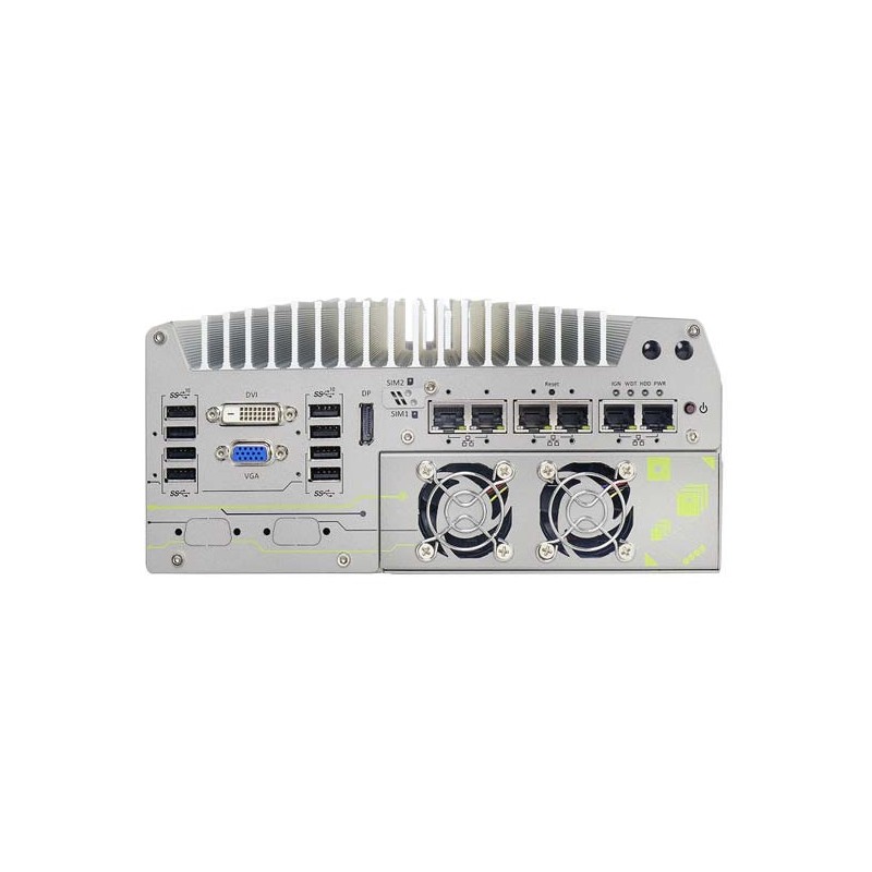 Embedded blæserløs PC gen 9 og Gen 8 med 4xCOM serielporte 2x Etnernet til DIN skinne montage