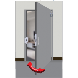 Elektrisk låsekasse til enkel- og dobbeltvirkende svingdør 272 kg. 24mm hus, 25mm face plate. 28mm stolpeblik