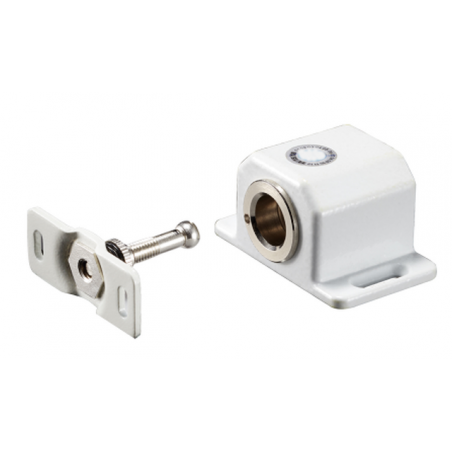 Elektronisk lås til montering på skabe og låger. Holdekraft på 150kg. Låst med spænding.