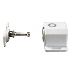 Electronic lock for mounting on cabinets and doors. Holding power of 150kg. Locked with excitement.