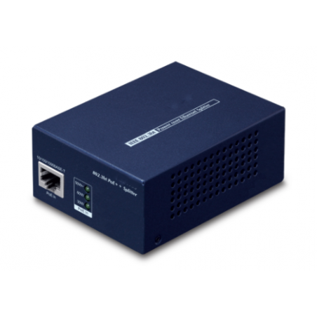 Gigabit PoE++ splitter (60W) til PoE Data og 12VDC/5A eller 19VDC/3.2A eller 24VDC/2.5A ud