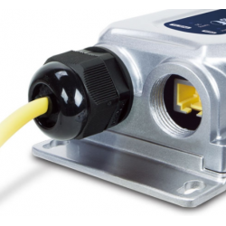 IP67 PoE Injector, 30 Watt Poe + Gigabit, End-Spam, Supply voltage 24 - 56VDC