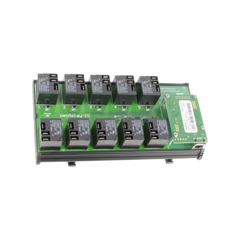 Web Relæ over LAN, Internet, 10 x Power relæ 250VAC / 15Amp. Modbus/TCP