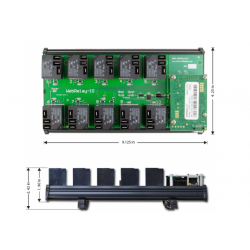 Web Relæ over LAN, Internet, 10 x Power relæ 250VAC / 15Amp. Modbus/TCP