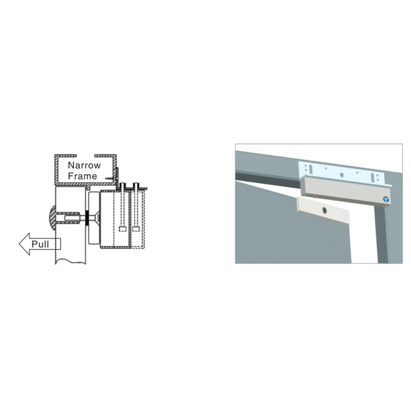 Bracket for the door magnet 500kg -Y50 types. Angle bracket for the magnet