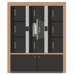 Electronic door magnet for cabinets, large and small cabinets, 36 kg holding power. Built-in closed sensor