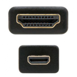 HDMI micro D - HDMI cable - HD - 1.5 meters - Black