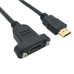 HDMI forlængerkabel til panel- og chassismontering 50cm