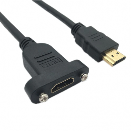 HDMI forlængerkabel til panel- og chassismontering 50cm